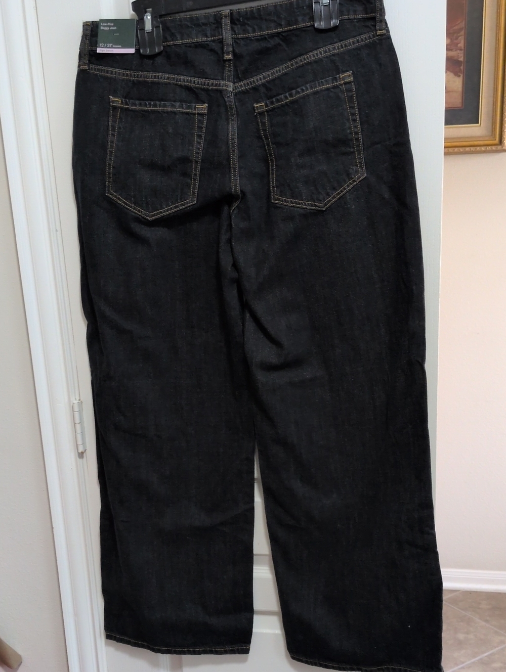 Low Rise Baggy Jeans Dark Blue - Picture 3 of 5